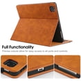 thumbnail image 4 of For iPad Pro 12.9 Case 2022 2021 2020 2018, with Pencil Holder & Card Pocket, Fits iPad Pro 12.9 5th/4th/3rd Generation, Smart Cover Auto Wake/Sleep (Brown), 4 of 6