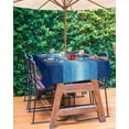 thumbnail image 3 of nqOlkjepod Blue Ombre Outdoor Tablecloth with Umbrella Hole & Zipper, Contemporary Minimalism Abstract Aesthetic Rectangle Table Cover 60x102 Inch, Dining Waterproof Table Cloth Protector for Patio, 3 of 7