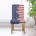 thumbnail image 3 of COEQINE Parsons Dining Chair Cover Slipcover, Stretchable Removable Universal Fit Dining Room Chair Cover, Machine Washable Soft Polyester Spandex, Set of 1, American Flag Splash, 3 of 7