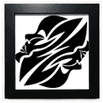 thumbnail image 1 of Constellation Géni Symbole du Zodiaque Noir Cadre Carré Image Mur Table, 1 of 3