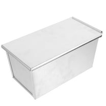 Minkissy Toast Baking Mold Non Stick Bread Pan with Lid 1 Pcs Aluminum Alloy Silver