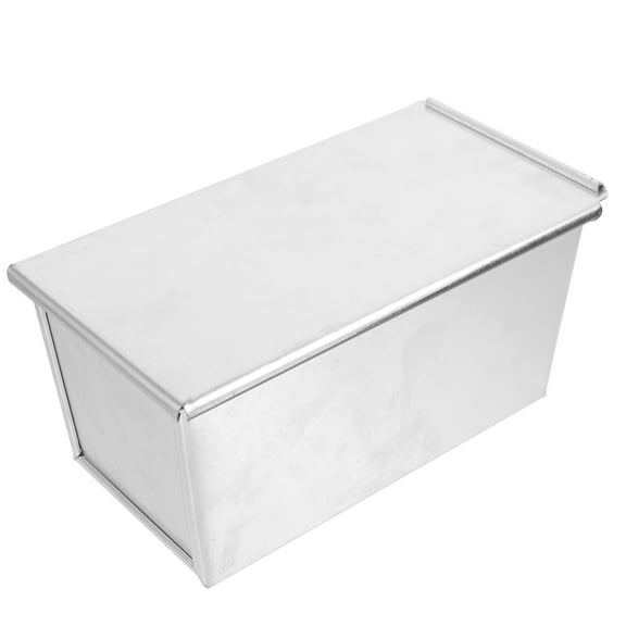 Minkissy Toast Baking Mold Non Stick Bread Pan with Lid 1 Pcs Aluminum Alloy Silver