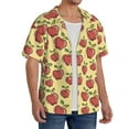 thumbnail image 2 of Kdxio Men'S Hawaiian Shirt For Men Short Sleeve Shirt Apple Summer Casual Holiday Beach Button Down T-Shirts, 2 of 5