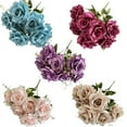 thumbnail image 6 of Decoration Simulation 7-Head Flower Weddings Home Decor Blue Red Purple Rosy, 6 of 7