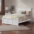 thumbnail image 1 of Madison King Size Wood Foundation Bed Frame with Matching Footboard in White, 1 of 7