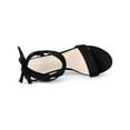 thumbnail image 4 of BLISSFUL STEP Women's Open Toe Lace up Block High Heels Sandals Black 7, 4 of 8