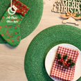 thumbnail image 4 of Manteles individuales redondos trenzados para mesas de cocina, manteles individuales tejidos, lavables, antideslizantes, 15 pulgadas para fiestas (6 unidades), 4 of 5