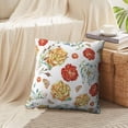 thumbnail image 4 of LALILO Throw Pillow Covers Colorful Floral Elegant With Pink Flowers Green Spring Accent Art Artwork Beautiful Set of 2 Square 18 x 18 Inch Pillowcase, 4 of 5