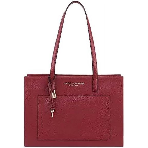 Marc Jacobs H049L03FA22 Pomegrante With Gold Hardware Womens Leather Grind Tote Bag