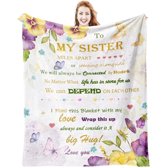 Sister Blankets from Sister Gifts from Brother, Gifts for Sister from Sister Gifts for Girls,Soul Sisters Gifts from Sister Birthday Gifts Ideas,Sister Birthday Gifts from Sister Gifts for Women
