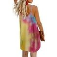 thumbnail image 5 of CEHVOM Summer Dresses for Women 2022 Women's O-Neck Print Slip Dress, 5 of 9