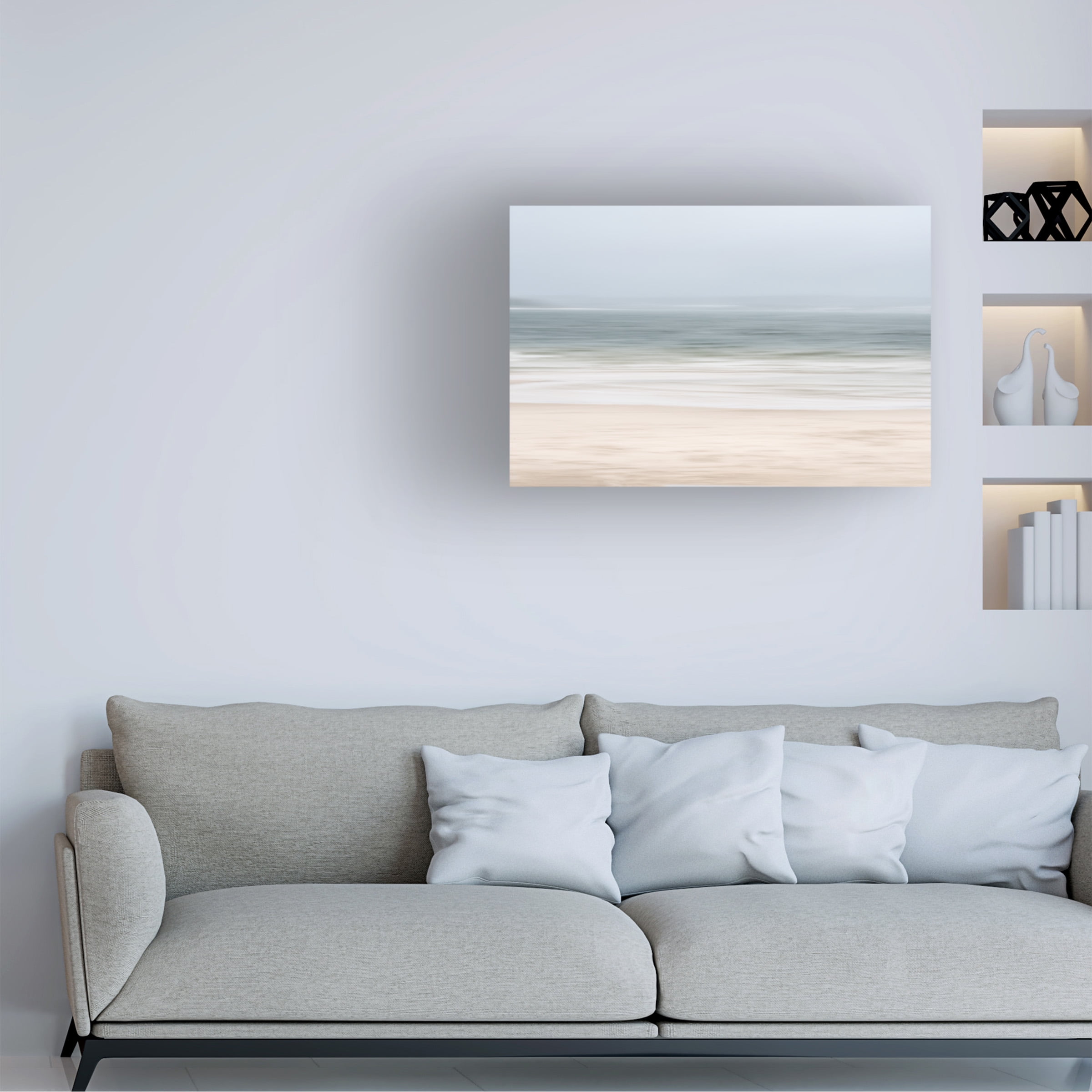 Eva Bane 'Misty Beach 01' Canvas Art
