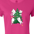 thumbnail image 4 of Inktastic Kawaii Cats Christmas Tree Women's T-Shirt, 4 of 5