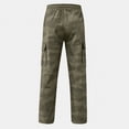 thumbnail image 4 of Men's Cargo Pants with Pockets Drawstring Long Trousers Relaxed Fit Stretch Work Pants, 4 of 5