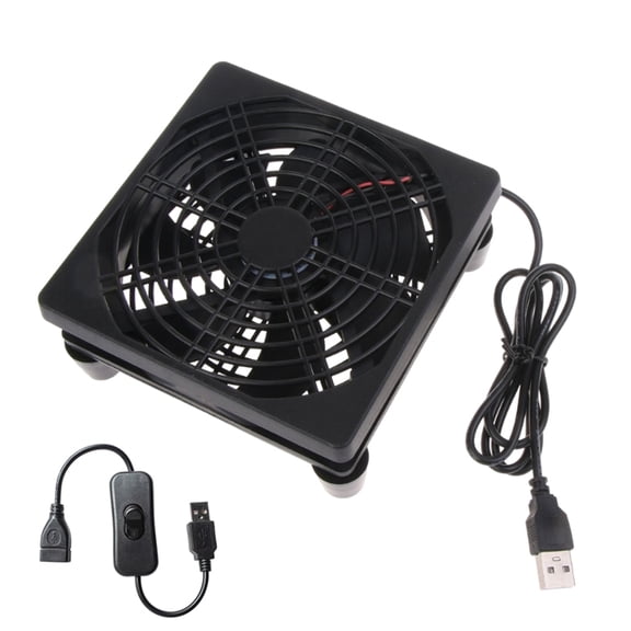 5V USB Powered 120mm Case Fan 1400PRM Gaming Fan 1 Speed Portable Cooling Fan Suitable for Tablet TV Receiver Router