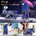 thumbnail image 3 of for iPhone SE 2022/2020/8/7 Case Astronaut Cute for Women Girls Girly Unique Roya Blue Phone Cases with Astronaut Hidden Stand Kickstand 6D Design Cover for iPhone 7/8/SE 4.7 inch, 3 of 11