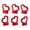 Red, variant on Stcellnmex 6 Pcs White Heart Shaped Flower Boxes with Handle, Empty Gift Bags for Bouquets Wedding Bridal Baby Shower Engagement Party Supply