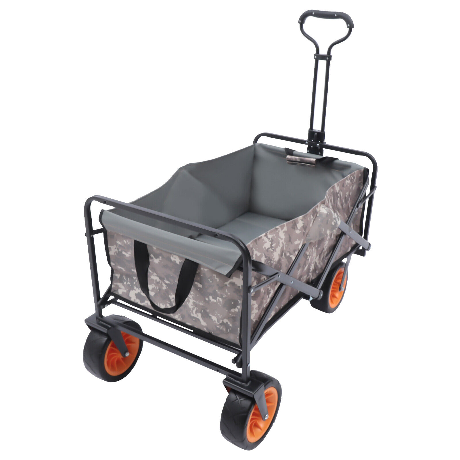 Miumaeov Folding Beach Wagon Cart Collapsible Garden Shopping Cart