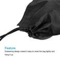 thumbnail image 4 of 20x15cm Fiber Cloth Single Drawstring Storage Bag, Black 6 Pack, 4 of 5