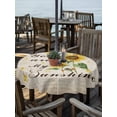 thumbnail image 2 of Outdoor Tablecloth with Umbrella Hole for Patio/Picnic/Party/Camping, Sunflower Waterproof Table Cloth Round Cover Washable, Vintage Botanical (Dia 60"), 2 of 8