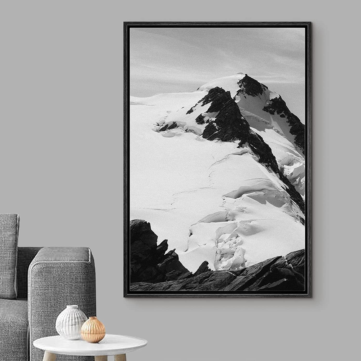 16x24 Bedroom Office wall26 Canvas Print Wall Art Gray Zen Garden with Massage Stones & Cherry Blossoms Nature Wilderness Photography Realism Chic Scenic Relax/Calm Multicolor for Living Room