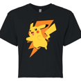 thumbnail image 3 of Pokémon - Pikachu Bolt - Juniors Cropped Cotton Blend T-Shirt, 3 of 5