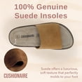 thumbnail image 4 of Cushionaire Ritual Suede Slide Sandals for Women - Slip On Womens Leather Sandals with Cushioned Cork Footbed and Arch Support, 4 of 19