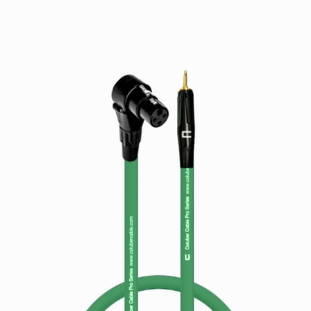 Coluber Cable - Right Angle XLR Female to 3.5 TS Male - Pro 3-Pin Connector