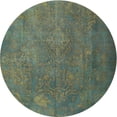 thumbnail image 1 of Ahgly Company Machine Washable Indoor Round Traditional Dark Olive Green Area Rugs, 4' Round, 1 of 7