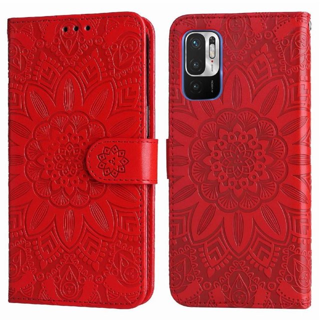 Funda tipo cartera GANGXUN para Xiaomi Redmi Note 10 5G , diseño girasol, cuero PU, soporte, cierre magnético, tarjetero