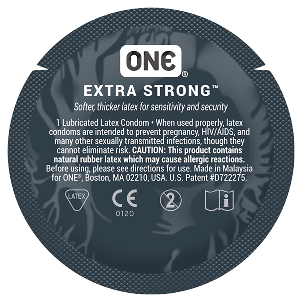 ONE Extra Strong + Silver Lunamax Pocket Case, Thicker Lubricated Extra Strength Latex Condoms- 24 Count