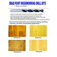 thumbnail image 5 of Max-Craft Woodworking Brad Point Drill Bit Set Wood Hole Cutter 10Pcs 5/32 inch, 5 of 8