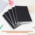 thumbnail image 5 of 5 Piezas A5 Cuaderno Espiral Negro de Bocetos en Paquete Diario Sin Reglas Papel Grueso 50 Hojas 100 PáGinas Forro, 5 of 5