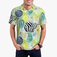 thumbnail image 1 of Fotbe Shell Clam Camiseta Polo de Golf para Hombre con Estampado – Camisa Deportiva Transpirable con Cuello Abotonado-Large, 1 of 6