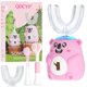 thumbnail image 1 of Cepillo de dientes eléctrico infantil QDCYP en forma de U, 6 modos, rosa, 1 of 8