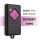 thumbnail image 2 of Dickert MAHS433 Remote Control Compatible with MAHS433-01 MAHS433-04 433.92MHz Pink Button LED Orange Garage Transm Walkbee, 2 of 4