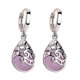 thumbnail image 1 of Charming Pink Opal Tears Totem Drop Earrings for Women in Cupronickel Unique and EyeCatching Design, 1 of 3