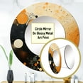 thumbnail image 3 of Designart "Orange And Black Mid Century Organic euphony" Abstract Collages Rund Mirror For Wall Decor - Large Orange Round Printed Mirror - Mid-Century Round Mirror 29" x 29" Inch, 3 of 5