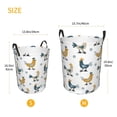 thumbnail image 2 of Lsque Farm Roosters pattern Laundry Hamper Basket, Tall Woven Rope Hamper Basket for Clothes, Lightweight Storage Basket, Collapsible Waterproof-Small, 2 of 8
