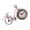 Red, variant on Yihuala Desk Clock Metal Bicycles Desk Table Clock Battery Operated None-Ticking Clocks for Bedroom Living Room Home Decors