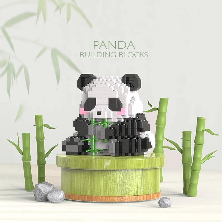 Cute Panda Mini Building Blocks Set, DIY Assembly Animal Model ...