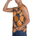 thumbnail image 3 of Lsque Various Oranges Print Men's Cotton Blend Sleeveless Muscle Shirts (S-3XL)- Moisture Wicking, Odor Protection, UPF 30+,3X-Large, 3 of 8