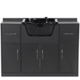 thumbnail image 2 of "LINCOLN" Salon Beauty Equipment Shampoo Storage w/ Bowl - SU-81BLK, 2 of 6
