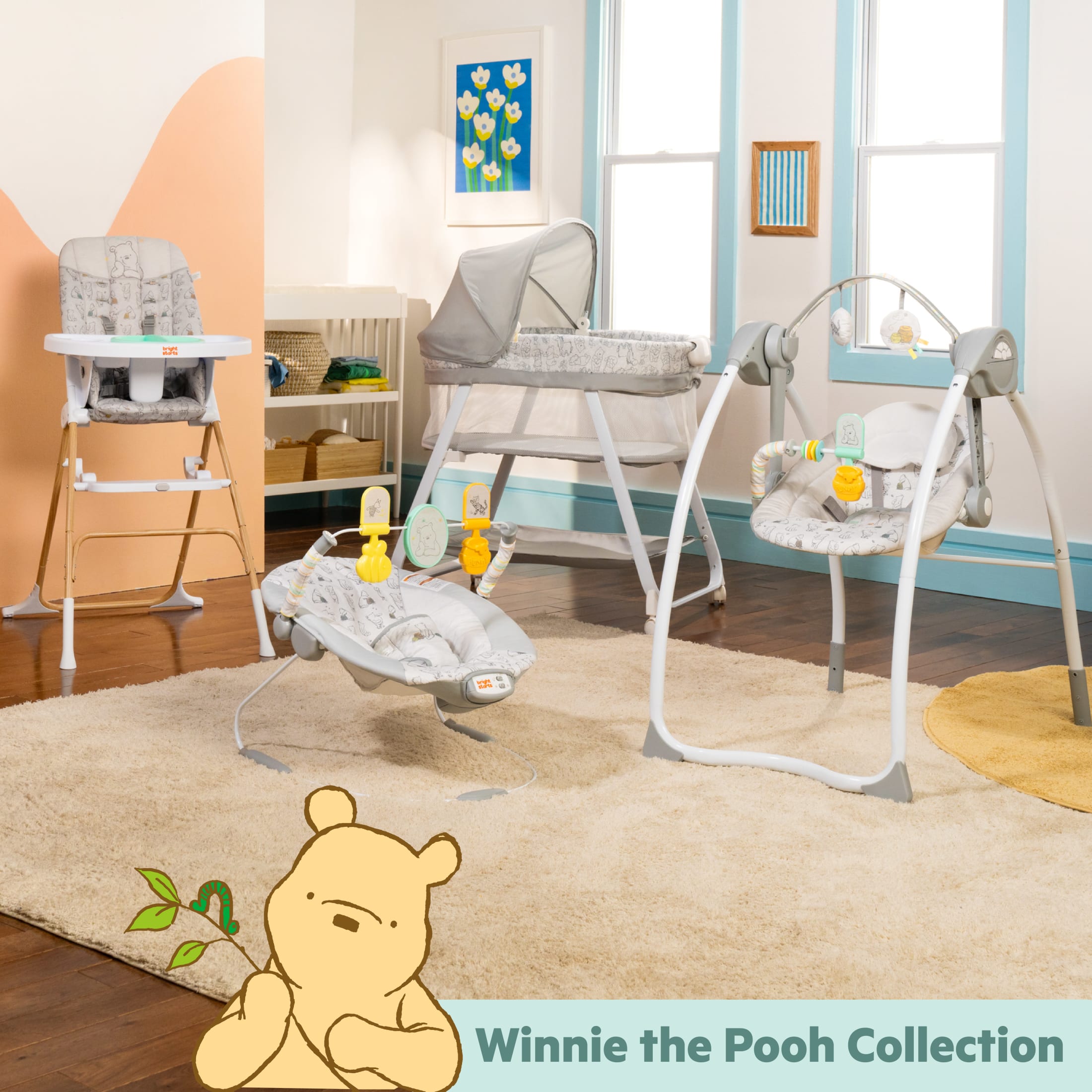 Bright Starts Disney Winnie the Pooh Compact Folding High Chair photo 8