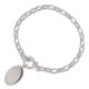 925 Argent Sterling Fantaisie Ovale Disque Bracelet – image 3 sur 4