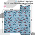 thumbnail image 5 of Monster Cartoon Truck Blue Pattern Teens Toddler Nap Mat with Pillow, Sleeping Mat Bag for Preschool Daycare 59"x22", 5 of 6