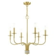 thumbnail image 5 of Livex Lighting 51326 Lisbon 6 Light 26" Wide Taper Candle Chandelier - Brass, 5 of 7