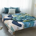 thumbnail image 4 of Sea Turtle Coastal Blanket Soft Cozy Warm Throw Blanket for Couch, Plush Fuzzy Flannel Fleece Blankets for Sofa, Nautical Beach Summer Retro Bed Blankets Lightweight Gifts for Women, 50"x60", 4 of 9