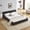 Dark Gray, variant on Holaki Queen Upholstered Platform Bed Frame with Headboard, Thick Chenille Fabric Low Profile Bed, Soft Padded Bed Frame with Solid Support, No Box Spring Needed, Queen Size, Green