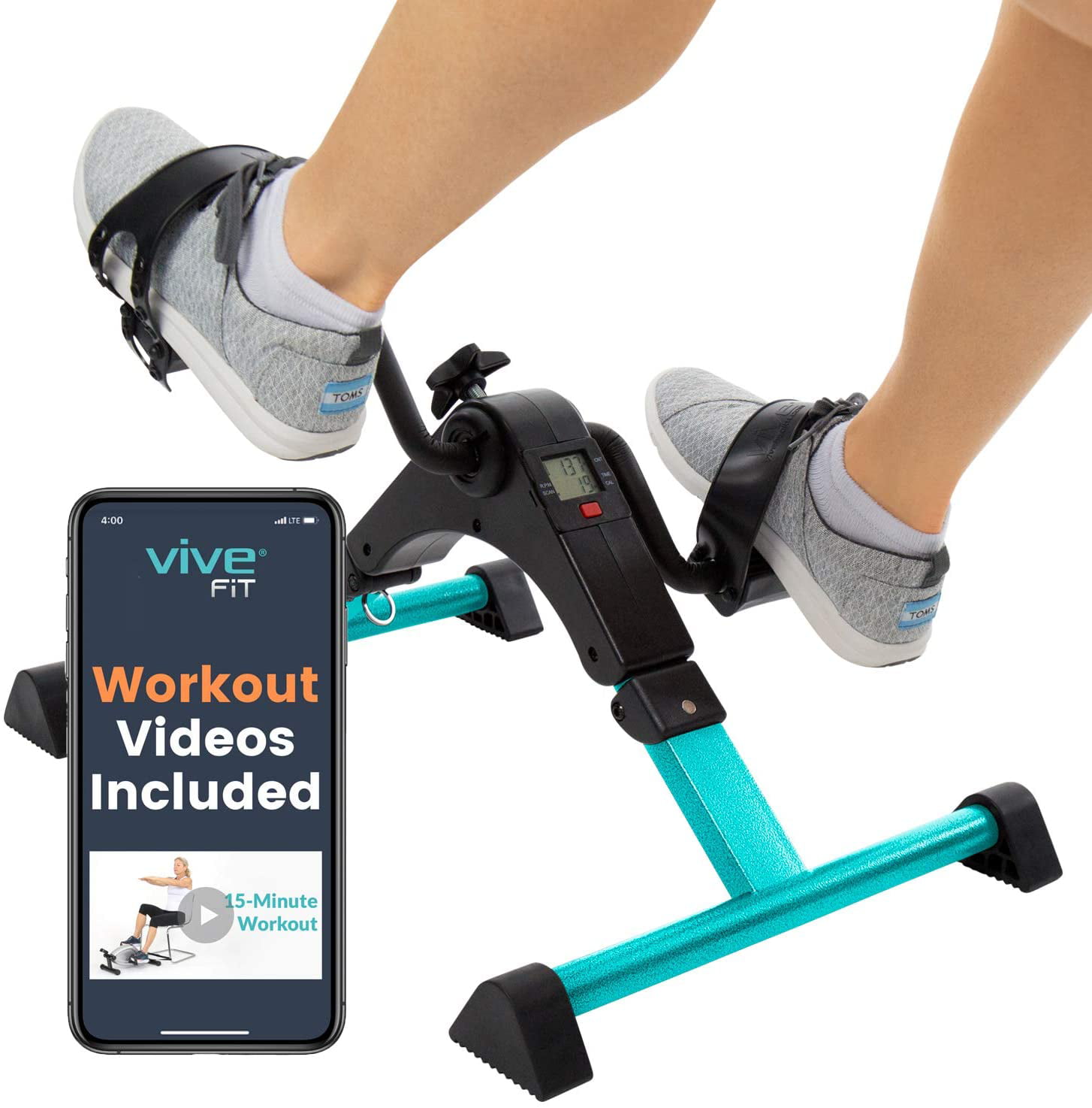 Digital Exercise Bike Workout Arm/Leg Muscles Pedal Mobility Mini Cardio Machine 